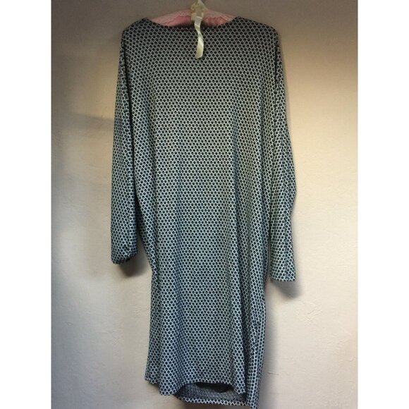 Scapa Lauren Perre Boat Neck Drape Front Shift Dress Dolman Sleeve Large Casual - Picture 2 of 6